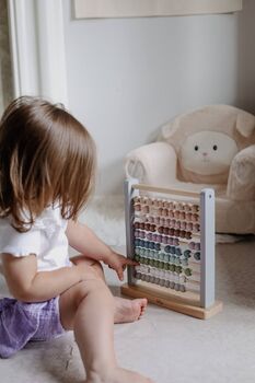 Personalised Wooden Colourful Abacus Toy, 6 of 7
