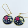 Real Flowers Victorian Earrings Small Hand Made, thumbnail 3 of 12