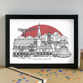 Barrow In Furness Skyline Art Print Unframed, 3 of 6