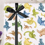 Three Sheets Of Children's Dinosaur Wrapping Paper, thumbnail 1 of 2