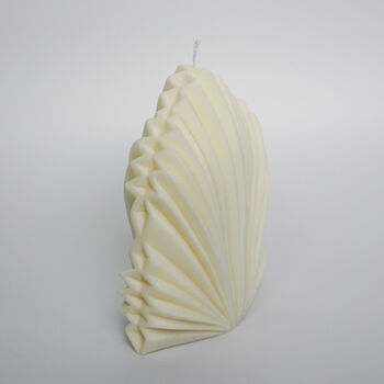Large Palm Leaf Fan Natural Soy Wax Candle, 3 of 4