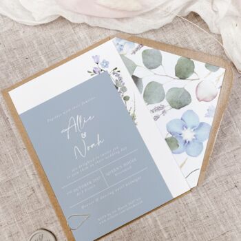 Periwinkle Wedding Invitation Stack, 2 of 9