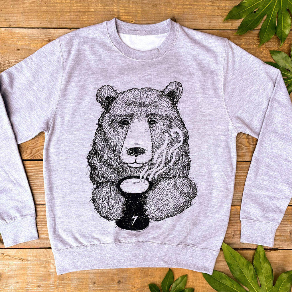 Cuppa Bear Unisex Sweater, 1 of 5