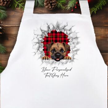 Personalised Christmas Border Terrier Break Through, 4 of 10
