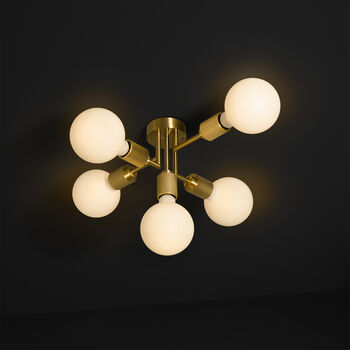Connaught Five Arm Ceiling Light, 4 of 6