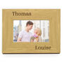 Personalised Couples 7x5 Landscape Wooden Photo Frame, thumbnail 6 of 6