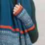 Knitted Fair Isle Wrist Warmers With Thumbs Naturals, thumbnail 8 of 10