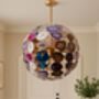Mid Century Modern Agate Globe Chandelier, thumbnail 3 of 5