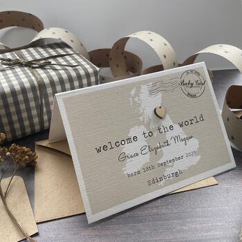 New Baby Unisex Personalised Card, 3 of 6