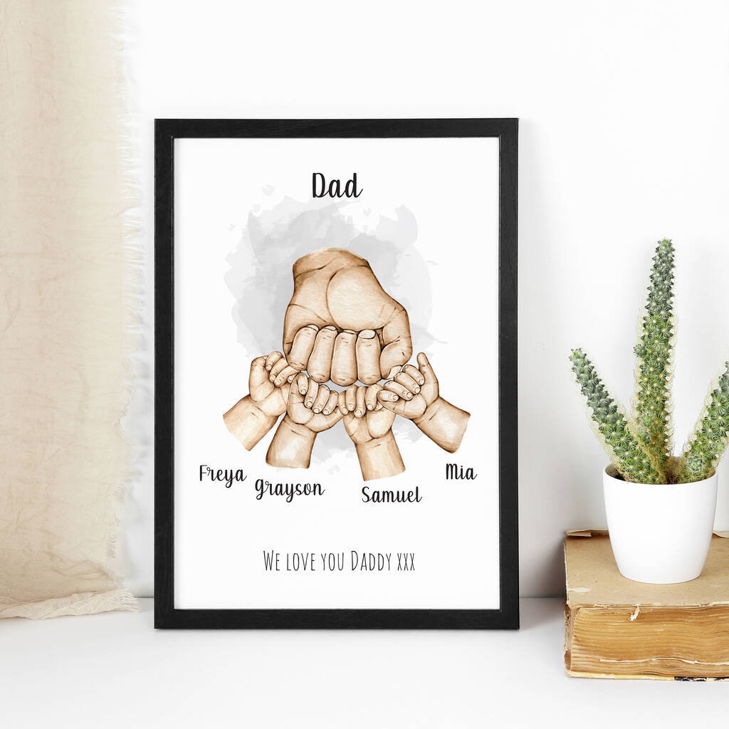 1024px x 1024px - Father Gift Hand Print By Perfect Personalised Gifts | notonthehighstreet. com
