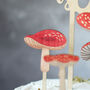 Personalised Toadstool Cake Topper Set, thumbnail 5 of 7