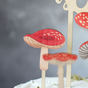Personalised Toadstool Cake Topper Set, 5 of 7