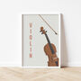 Violin Print | Instrument Music Poster, thumbnail 1 of 10