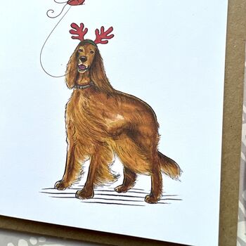 Irish Setter Christmas Card, 2 of 2