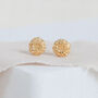 18ct Gold Plated October Birth Flower Stud Earrings, thumbnail 1 of 10