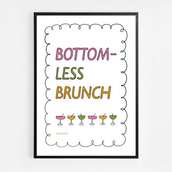 Bottomless Brunch Print, 5 of 8