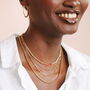 Ombre Beaded Double Layer Necklace In Gold Plating, thumbnail 4 of 5