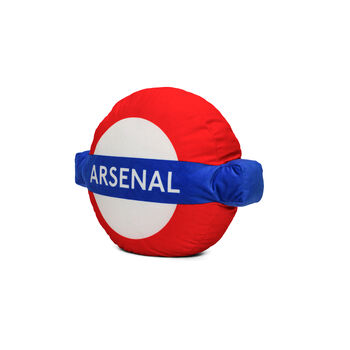 London Underground Roundel Arsenal Logo Cushion, 2 of 3