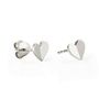 Gold Or Silver Heart Origami Stud Earrings, thumbnail 4 of 6