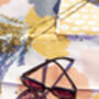 Black Narrow Oval Chunky Sunglasses, thumbnail 5 of 8