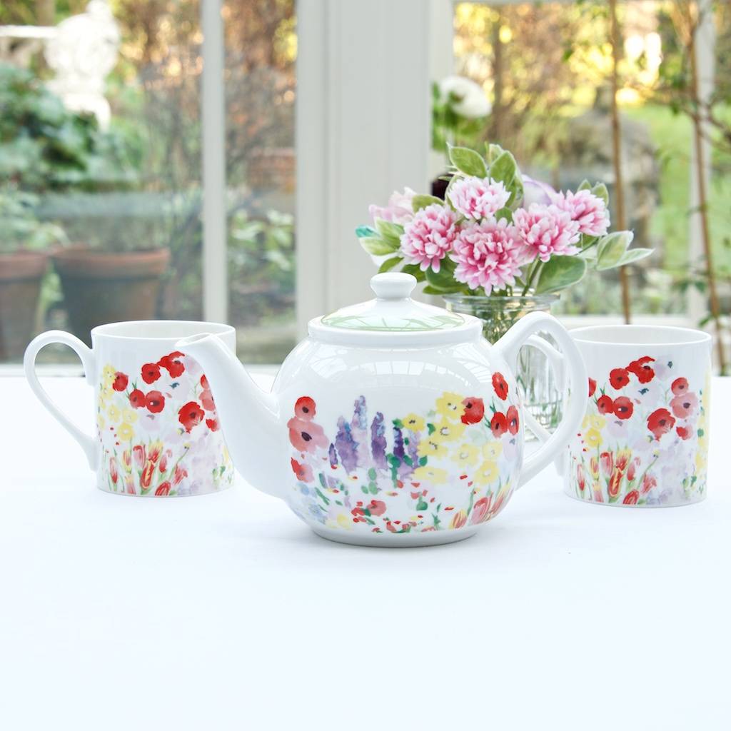 painted garden teapots by collier campbell