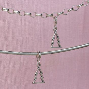 Sterling Silver Christmas Tree Charm, 3 of 7