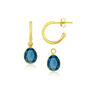 Manhattan Gold Plated And Gemstone Hoop Earrings, thumbnail 12 of 12