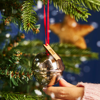 Personalised Believe Bell Christmas Decoration, 2 of 7