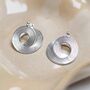 Sterling Silver Twisted Vinyl Hoops, thumbnail 1 of 6