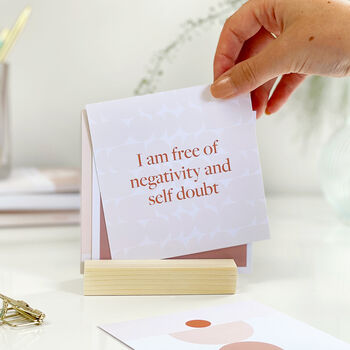 Positive Daily Affirmation Card Bundle With Holder, 5 of 9