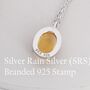 Sterling Silver Genuine Citrine Crystal Oval Necklace, thumbnail 6 of 12