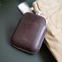 Steel Hip Flask With Personalised Leather Sleeve, thumbnail 2 of 12