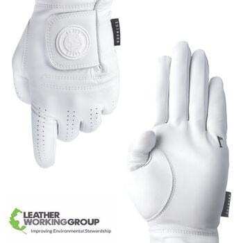 White Cabretta Leather High Quality Golf Glove, 3 of 8