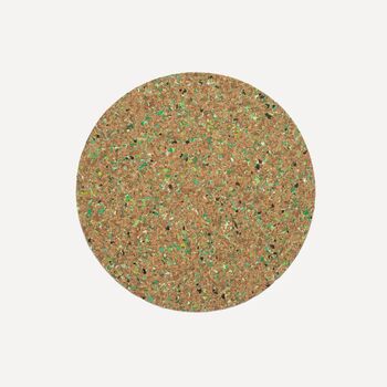 Green Round Speckled Cork Placemat, 2 of 3