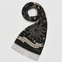 Black Freya Jacquard Scarf, thumbnail 4 of 5