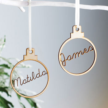 Personalised Name Christmas Bauble, 6 of 10