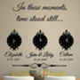 In These Moments Time Stood Still Wall Sticker, thumbnail 1 of 4