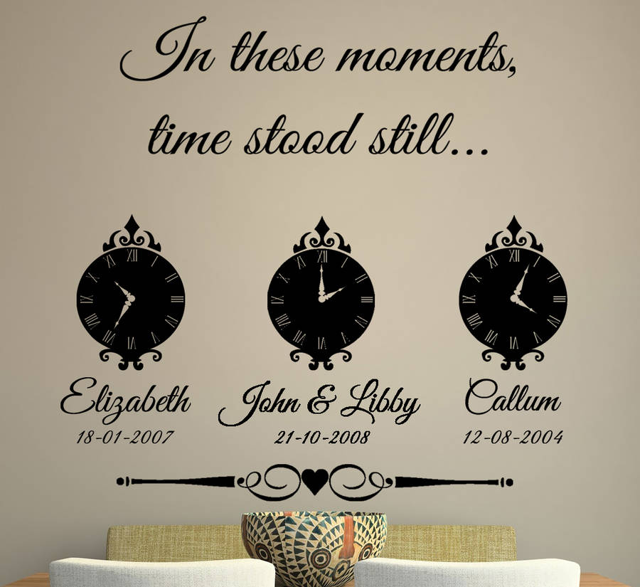 In These Moments Time Stood Still Wall Sticker, 1 of 4