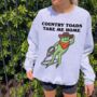 'Country Toads' Funny Frog Sweatshirt, thumbnail 1 of 5