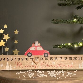 Wooden Merry Christmas Advent Rule, 2 of 3