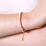 Pink And White Semi Precious Heishi Beaded Bracelet, thumbnail 2 of 5