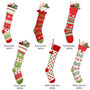 Personalised Nordic Knitted Christmas Stockings, thumbnail 2 of 5