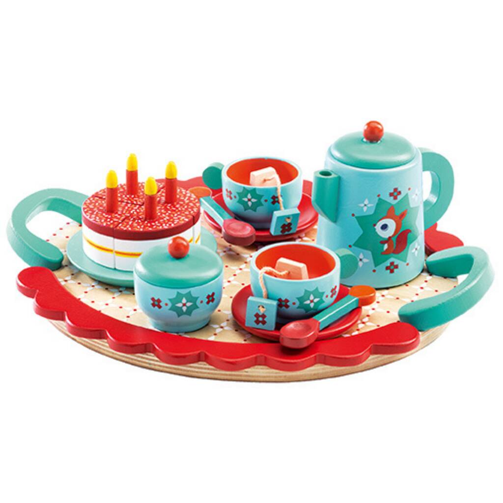 tea set toy wooden