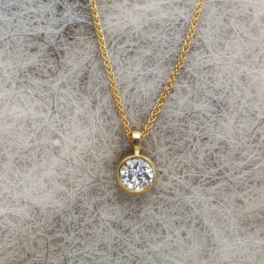 Handmade 18ct Gold Diamond Or Moissanite Necklace By Jacqueline 