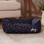 Personalised Navy Star Pet Bed, thumbnail 1 of 7