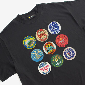 Leeds Football Beer Mats T Shirt, 3 of 4