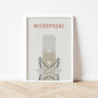 Microphone Print | Instrument Music Poster, thumbnail 5 of 7