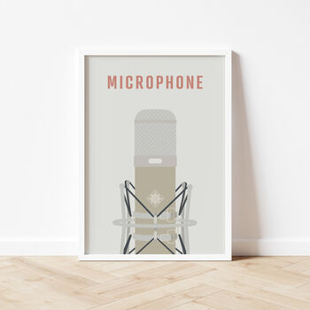 Microphone Print | Instrument Music Poster, 5 of 7