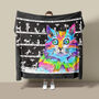 Rainbow Cat Fleece Blanket, thumbnail 1 of 7
