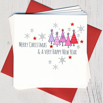 Pack Of Five Hand Finished Christmas Cards, 6 of 11